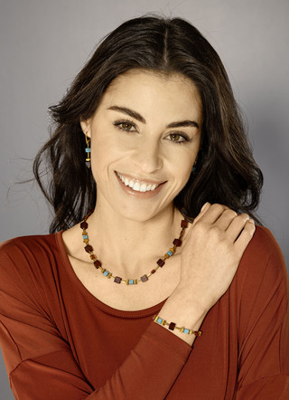 Ketting met amber en turkoois