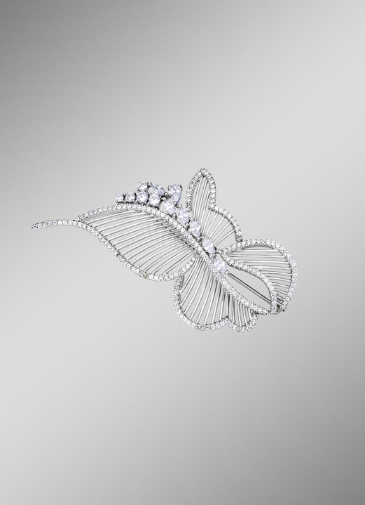 Sierspelden/broches - Filigraan vlinderspeld met synthetische zirkonia, in Farbe  Ansicht 1