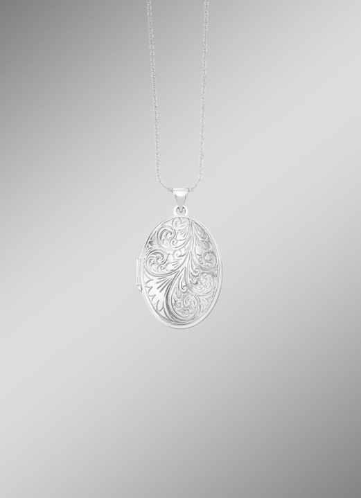 Hangers - Elegante medaillon van zilver 925/- fijn, in Farbe  Ansicht 1