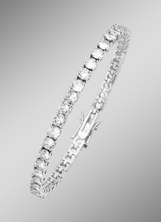 Armbanden - Armband, in Farbe ZILVER, in Ausführung Messing, rhodiniert Ansicht 1