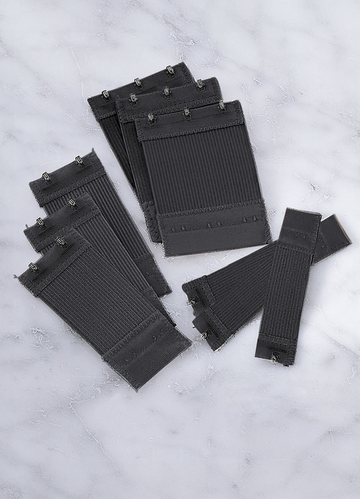 Wäsche - BH-Verlängerungs-Set, 9-tlg., in Farbe SCHWARZ Ansicht 1