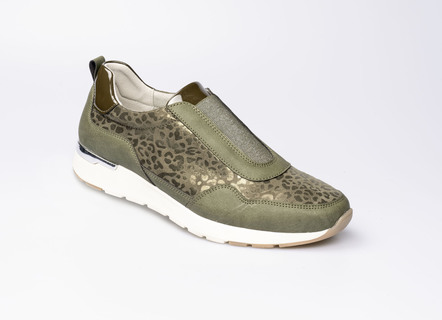 Modieuze stretch sneaker in luipaardlook