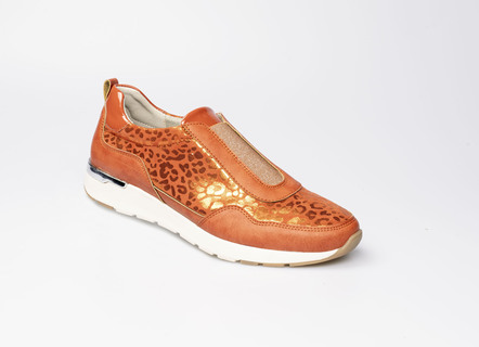 Modieuze stretch sneaker in luipaardlook