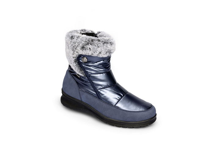 Laarzen & laarsjes - Winterlaarzen met rand van imitatiebont, in Größe 036 bis 042, in Farbe BLAU Ansicht 1