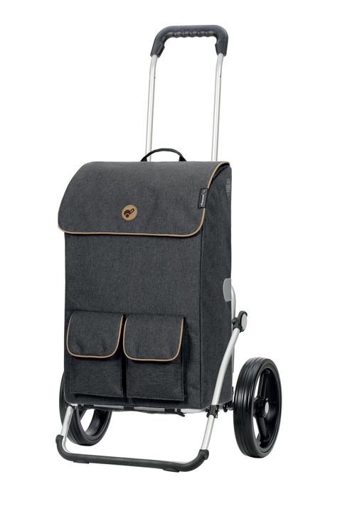 Boodschappenwagen - Winkelscooter gemaakt van hoogwaardig aluminium, in Farbe SCHWARZ Ansicht 1