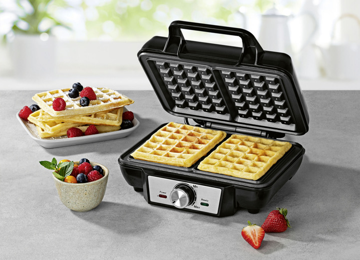 Backen & Dessert - Waffeleisen, in Farbe SCHWARZ-SILBER