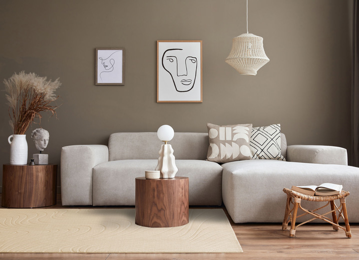 Modern - Bruggen en tapijten met hoog-laagstructuur, in Größe 111 (Brug, 60 x 110 cm) bis 249 (tapijt, 160 x 230 cm), in Farbe BEIGE Ansicht 1