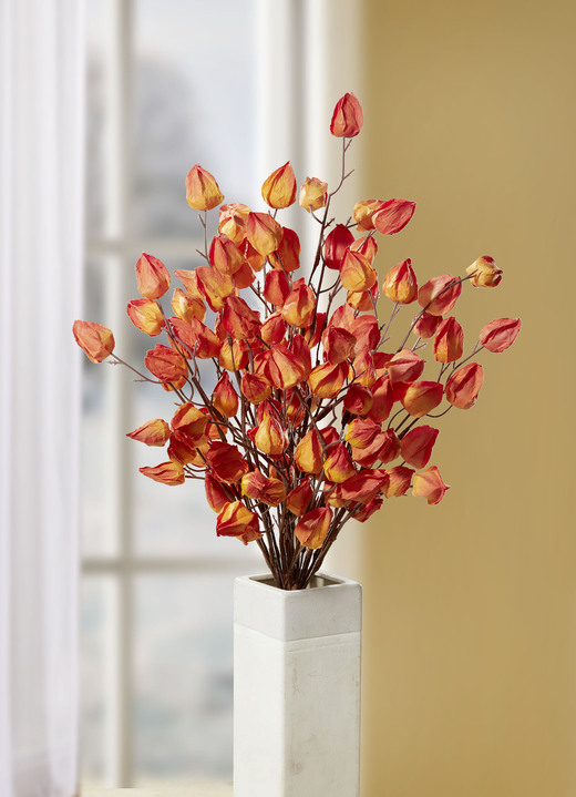Kunst- & textielplanten - Physalis-tak, in Farbe ORANGE