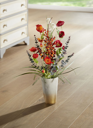 Klaproos arrangement in vaas