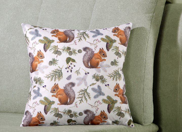 Decoratiekussens & slopen - Herfstkussenhoes met eekhoornmotief, in Farbe BUNT Ansicht 1