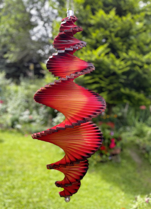 Gartendekoration - Holz-Windspiel, natur, in Farbe ROT Ansicht 1