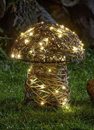 LED-Rattan-Pilz
