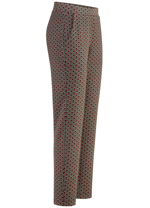 Broeken - Broek in een actueel minimalistisch design, in Größe 018 bis 052, in Farbe TAUPE-SCHWARZ-ROT Ansicht 1