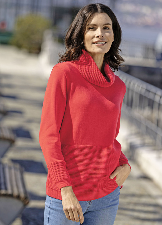 Basics - Pullover, in Größe 038 bis 054, in Farbe KORALLE