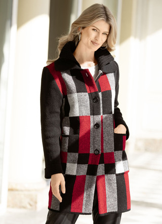 gebreide jas in jacquardmotief