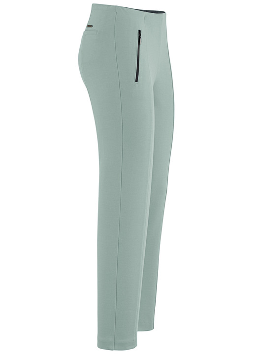 Broeken met elastische band - Jerseybroek met zakken met ritssluiting Broeken met elastische band - Jerseybroek met zakken met ritssluiting, in Größe 018 bis 052, in Farbe SALBEI