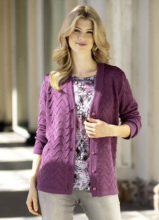 Cardigan met decoratieve structuur