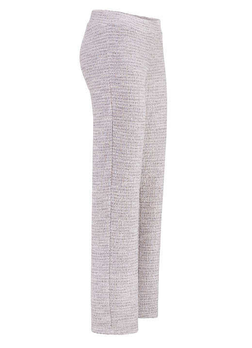 Broeken met elastische band - Subtiel glanzende broek Broeken met elastische band - Subtiel glanzende broek, in Größe 018 bis 052, in Farbe ECRU-HELLBLAU-ROSA