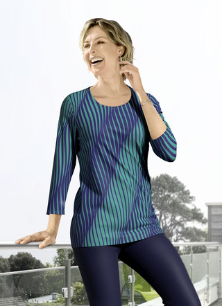 Shirt met driekwartmouwen