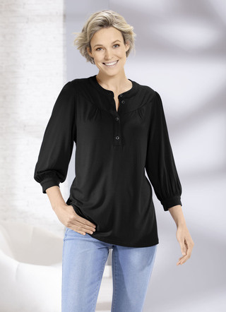 Shirt met korte knoopsluiting in 2 kleuren