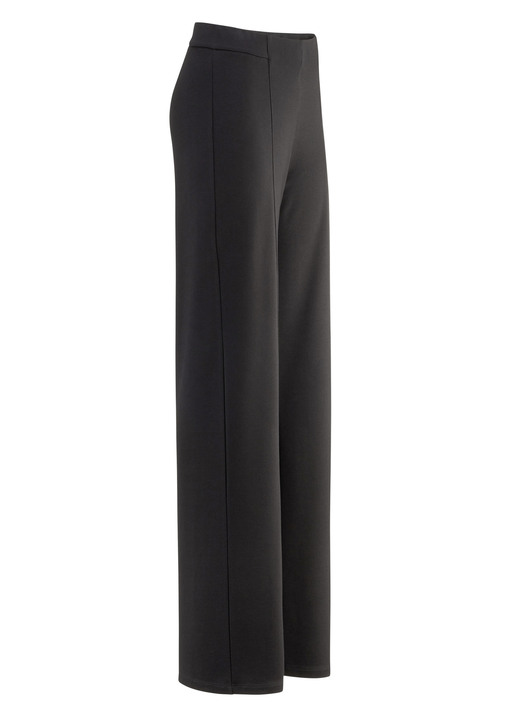 Broeken met elastische band - Broek in een modieuze wijdte Broeken met elastische band - Broek in een modieuze wijdte, in Größe 017 bis 052, in Farbe ZWART