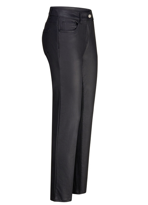 Broeken - Gecoate broek met 5 zakken Broeken - Gecoate broek met 5 zakken, in Größe 017 bis 050, in Farbe SCHWARZ
