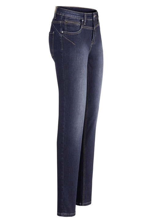 Broeken - Jeans met push-up-effect Broeken - Jeans met push-up-effect, in Größe 017 bis 050, in Farbe DONKERBLAUW