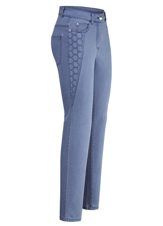 Jeans met mooie borduursels