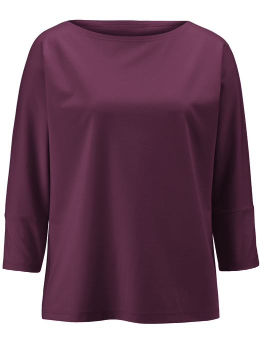 3/4-mouw - Shirt met ronde halslijn 3/4-mouw - Shirt met ronde halslijn, in Größe 036 bis 052, in Farbe BORDEAUX