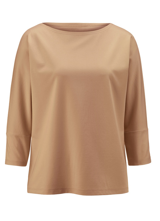 3/4-mouw - Shirt met ronde halslijn 3/4-mouw - Shirt met ronde halslijn, in Größe 036 bis 052, in Farbe CAMEL