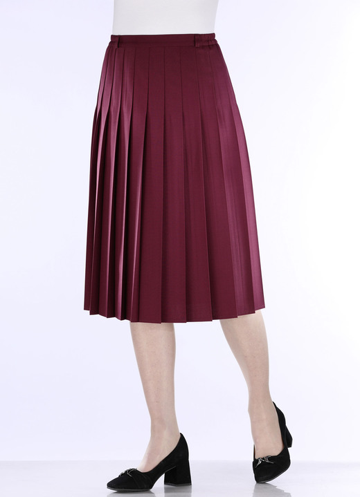 Multicolor - Rok met figuurflatterende plooien, in Größe 019 bis 054, in Farbe BORDEAUX Ansicht 1