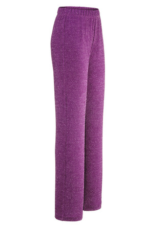 Broek met elegant, sprankelend glanzend garen