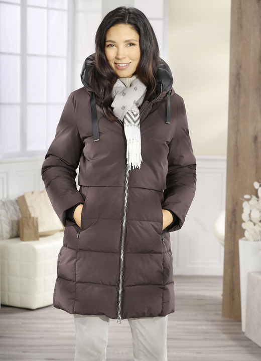 Lang - Functionele lange parka met capuchon Lang - Functionele lange parka met capuchon, in Größe 036 bis 052, in Farbe TORF
