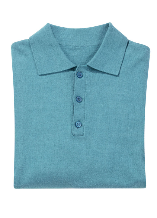 Uni - Polopullover, in Größe L(52/54) bis XXL(60/62), in Farbe PETROL Ansicht 1