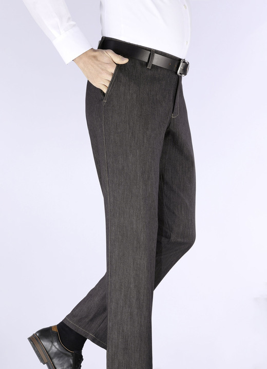 Jeans - Unterbauch-Edeljeans, in Größe 024 bis 060, in Farbe ANTHRAZIT Ansicht 1