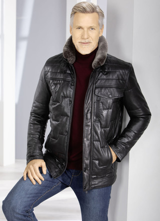 Lederkurzjacke