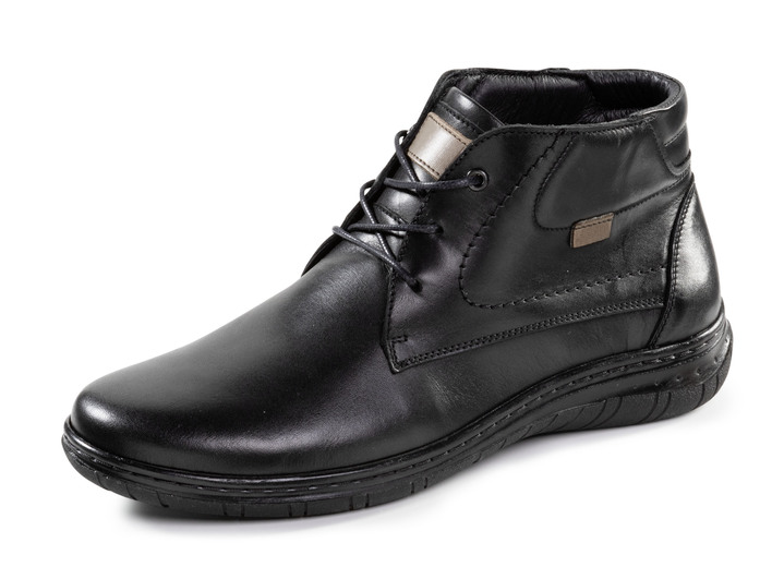 Stiefeletten - Schnür-Boots, in Größe 040 bis 046, in Farbe SCHWARZ Ansicht 1