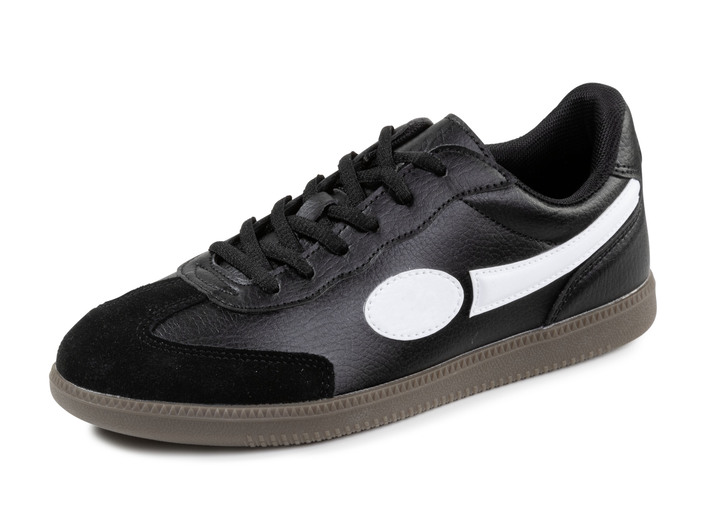 Slipper & Schnürschuhe - Sneaker, in Größe 040 bis 046, in Farbe SCHWARZ-WEISS Ansicht 1