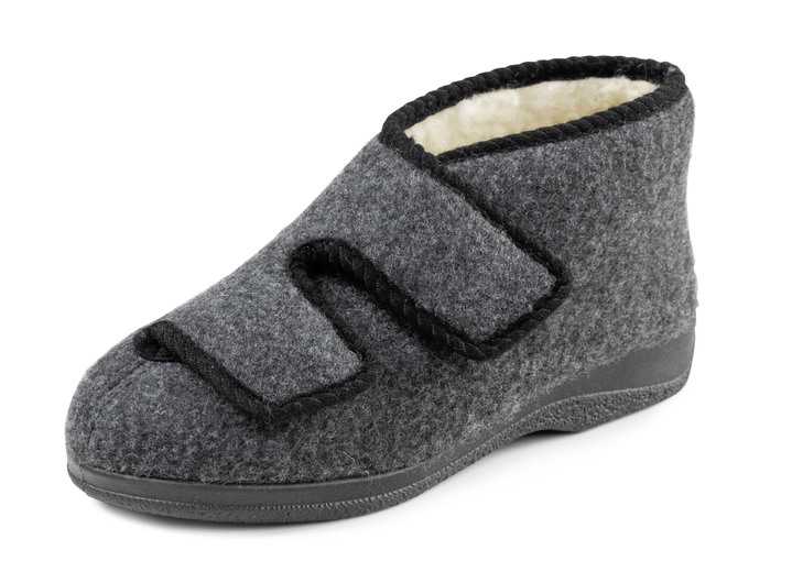 Hausschuhe - Stiefeletten, in Größe 040 bis 046, in Farbe ANTHRAZIT Ansicht 1