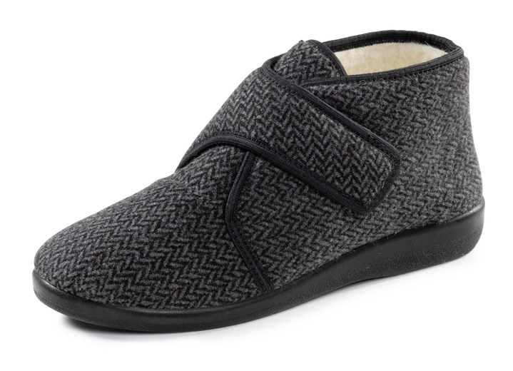 Hausschuhe - Stiefeletten, in Größe 040 bis 046, in Farbe ANTHRAZIT Ansicht 1