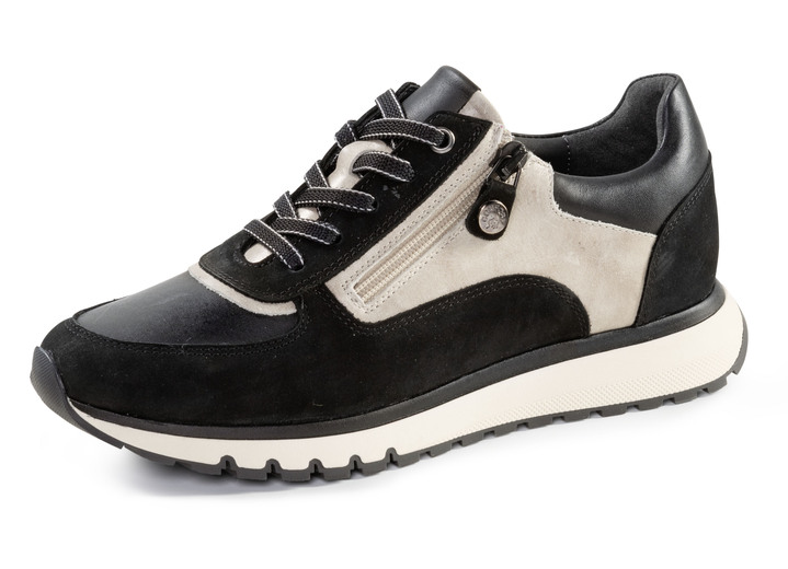 Slipper & Schnürschuhe - ELENA EDEN, trendy damessneakers, breedte G, met uitneembaar voetbed, in Größe 035 bis 041, in Farbe SCHWARZ-KIESEL Ansicht 1