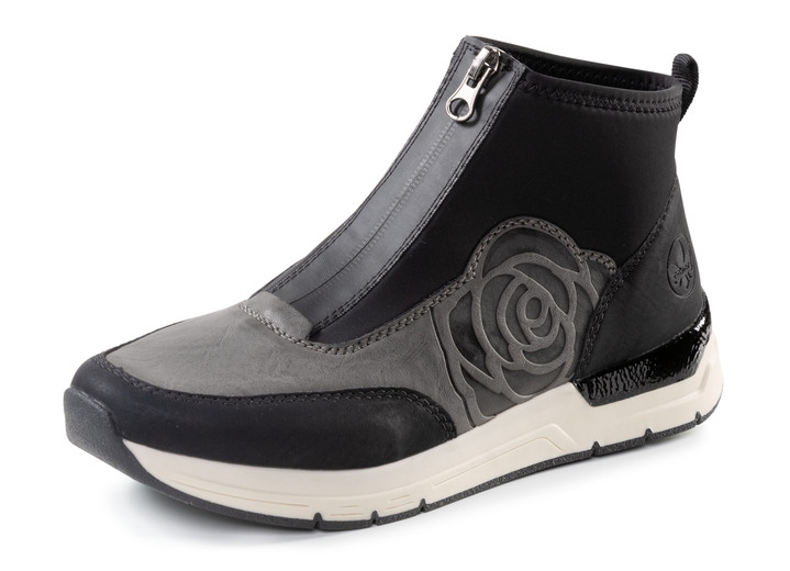 Stiefel & Stiefeletten - Booties, in Größe 036 bis 042, in Farbe SCHWARZ-GRAU Ansicht 1