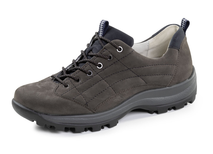 Instappers & veterschoenen - Waldläufer veterschoen van rundnubuckleer, in Größe 3 1/2 bis 8, in Farbe GRAFIT Ansicht 1
