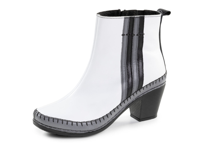 Stiefel & Stiefeletten - Stiefeletten, in Größe 036 bis 042, in Farbe WEISS-GRAU-SCHWARZ Ansicht 1