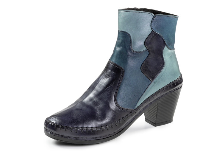 Laarzen & laarsjes - Gemini, modieuze dames enkellaarsjes, winterschoenen, breedte G, met rits, in Größe 036 bis 042, in Farbe BLAUW Ansicht 1