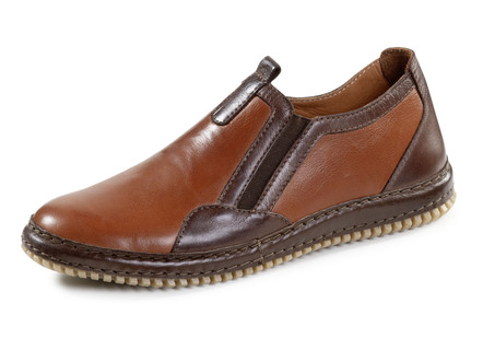 Gemini pantoffels van gekleurd rundnappaleer