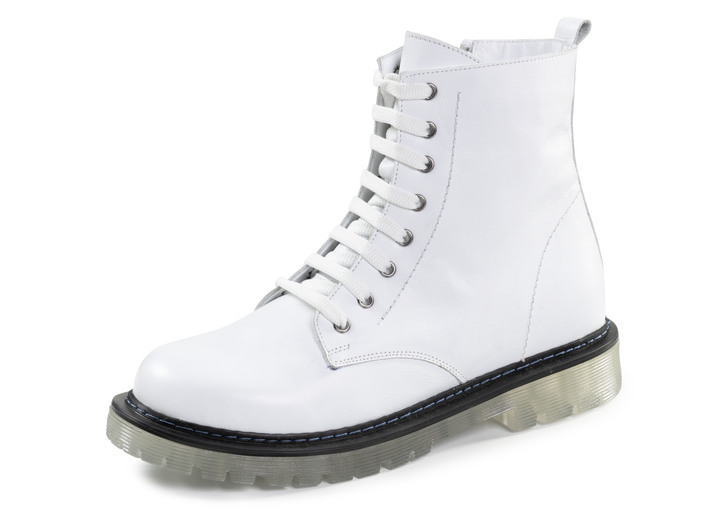 Stiefel & Stiefeletten - Schnür-Stiefeletten, in Größe 036 bis 042, in Farbe WEISS Ansicht 1