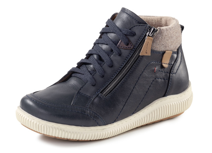 Stiefel & Stiefeletten - Schnür-Booties, in Größe 036 bis 042, in Farbe MARINE Ansicht 1
