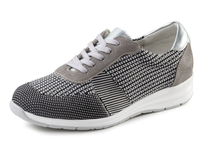 Slipper & Schnürschuhe - Schnürschuhe, in Größe 036 bis 042, in Farbe SCHWARZ-WEISS-TAUPE Ansicht 1