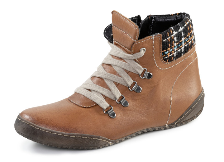 Stiefel & Stiefeletten - Schnür-Booties, in Größe 036 bis 041, in Farbe COGNAC Ansicht 1